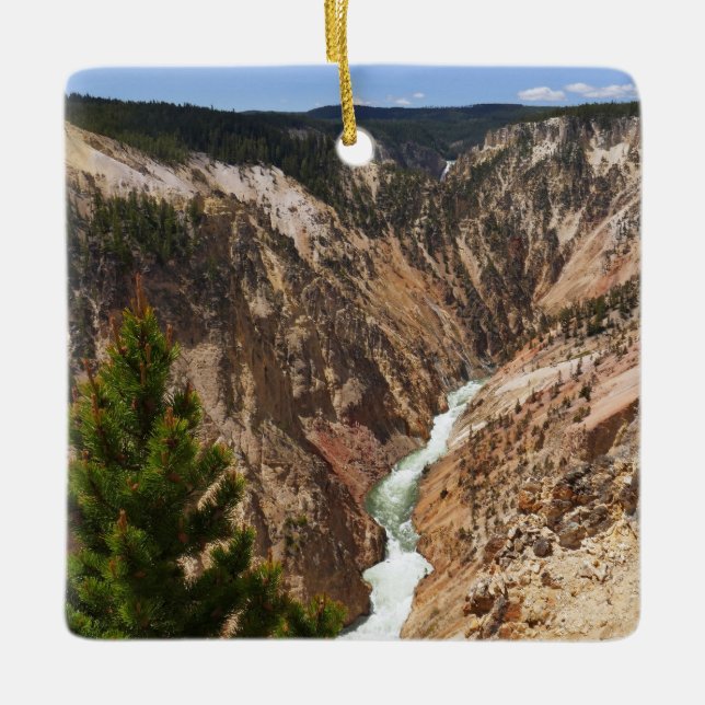 Grand Canyon of the Yellowstone Ceramic Ornament (Front)