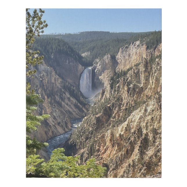 Grand Canyon of the Yellowstone Faux Canvas Print (Front)