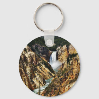 Grand Canyon Of The Yellowstone Park Looking Towar Keychain