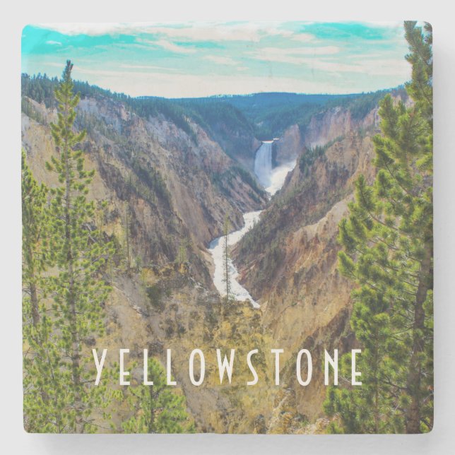 Grand Canyon of Yellowstone Stone Coaster (Front)