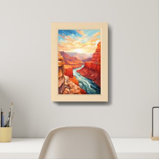 Grand Canyon Oil Painting Framed Art