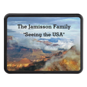 Grand Canyon Photo with Clouds Trailer Hitch Cover
