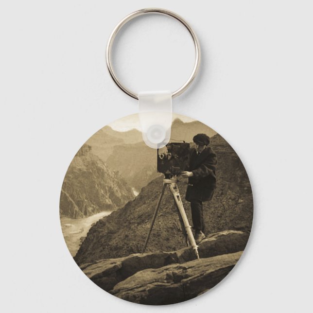 Grand Canyon Photographer Large Movie Camera Keychain (Front)