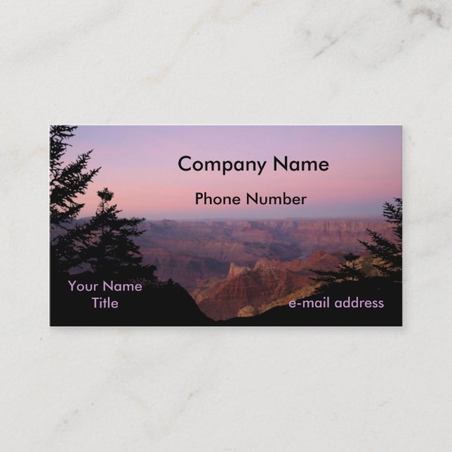 Grand Canyon Photography Business Card (Front)
