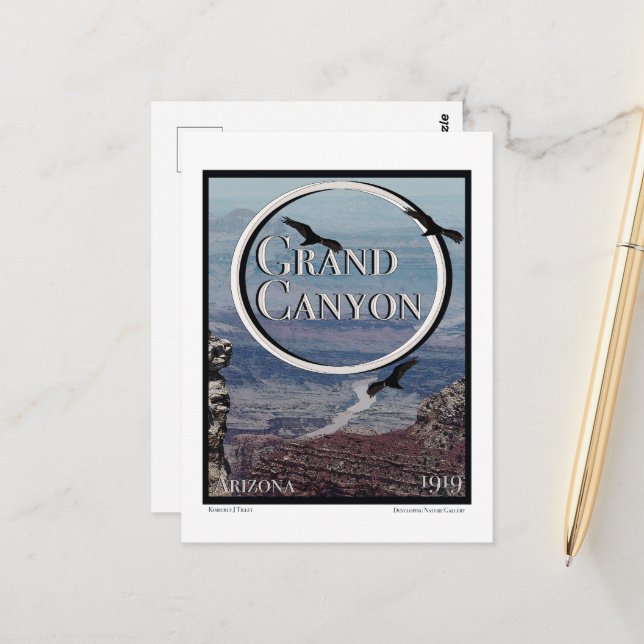 Grand Canyon Poster Postcard (Front/Back In Situ)