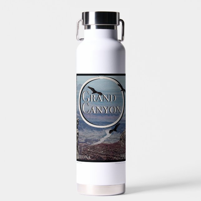 Grand Canyon Poster Water Bottle (Front)