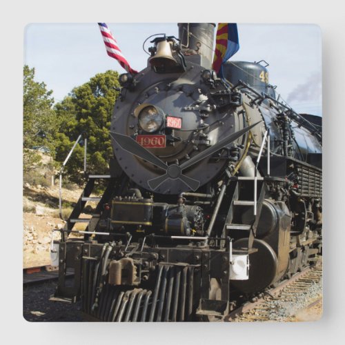 Grand Canyon Railway steam engine 4960 Square Wall Clock