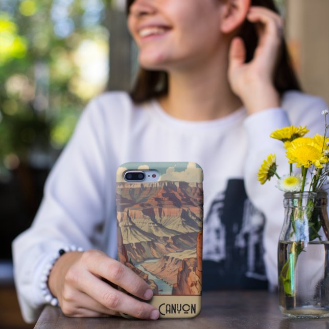 Grand Canyon Retro Travel Design Case-Mate iPhone Case (Creator Uploaded)