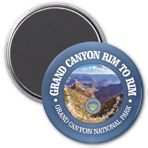 Grand Canyon Rim to Rim rd Magnet