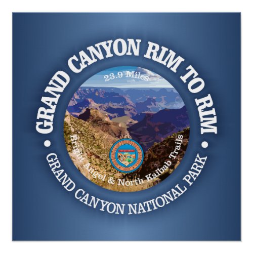 Grand Canyon Rim to Rim rd Poster