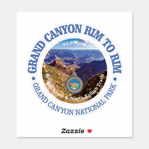 Grand Canyon Rim to Rim rd Sticker