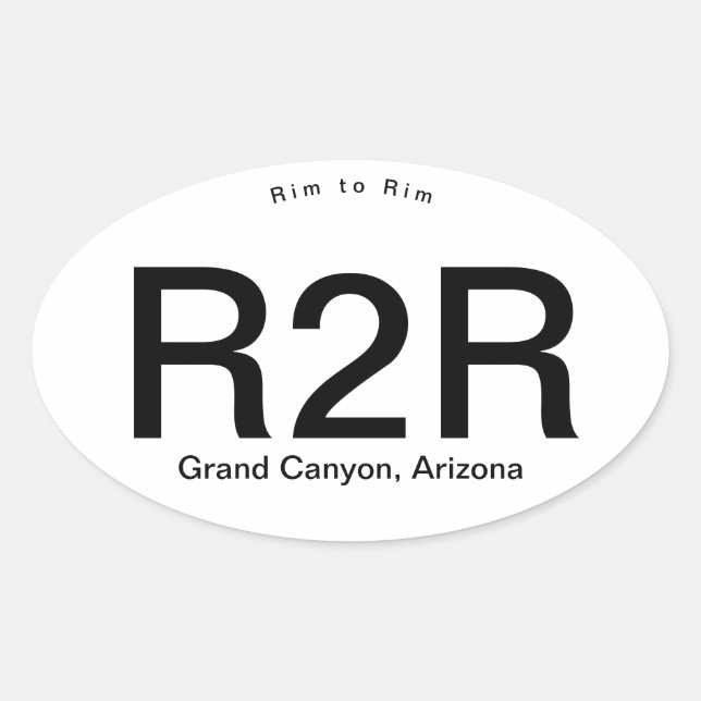 Grand Canyon Rim to Rim - Run, Hike, Crawl! Oval Sticker (Front)