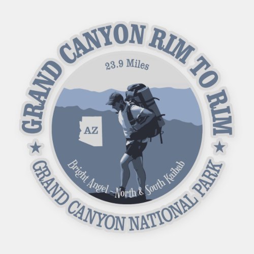 Grand Canyon Rim to Rim Trail BG Sticker