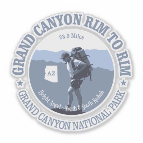 Grand Canyon Rim to Rim Trail BG Sticker