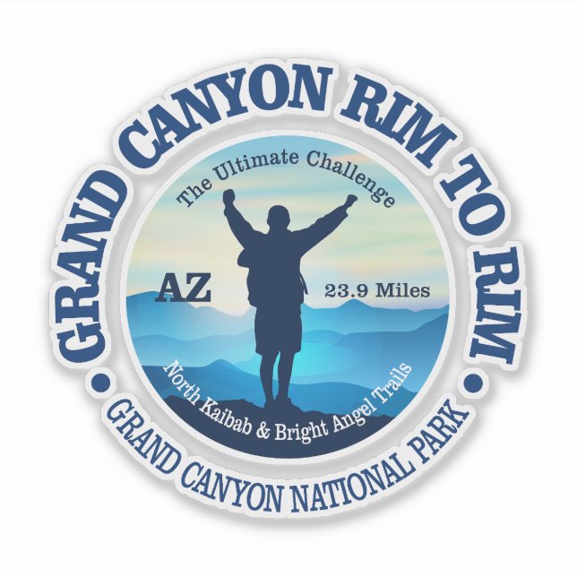 Grand Canyon Rim to Rim (V) Sticker (Front)