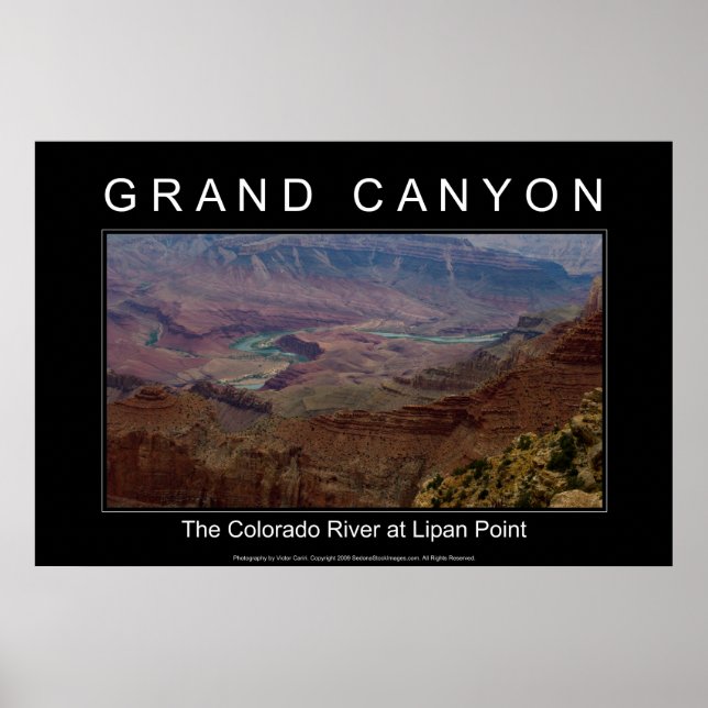Grand Canyon River 4853 Black Poster (Front)