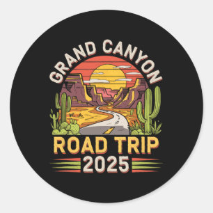 Grand Canyon Road Trip 2025 - Summer Vacation  Classic Round Sticker