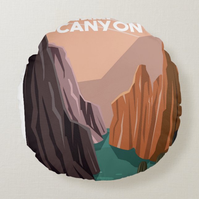 Grand Canyon  Round Pillow (Front)