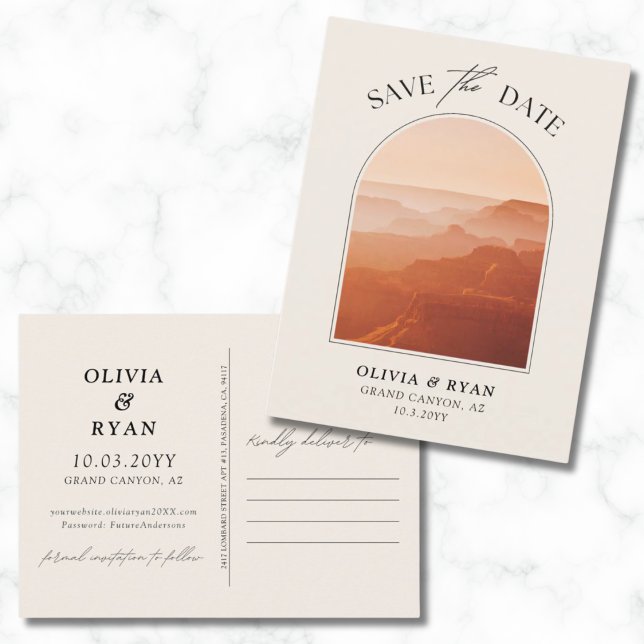 Grand Canyon Save the Date Postcard Wedding (Grand Canyon Save the Date Postcard Wedding)