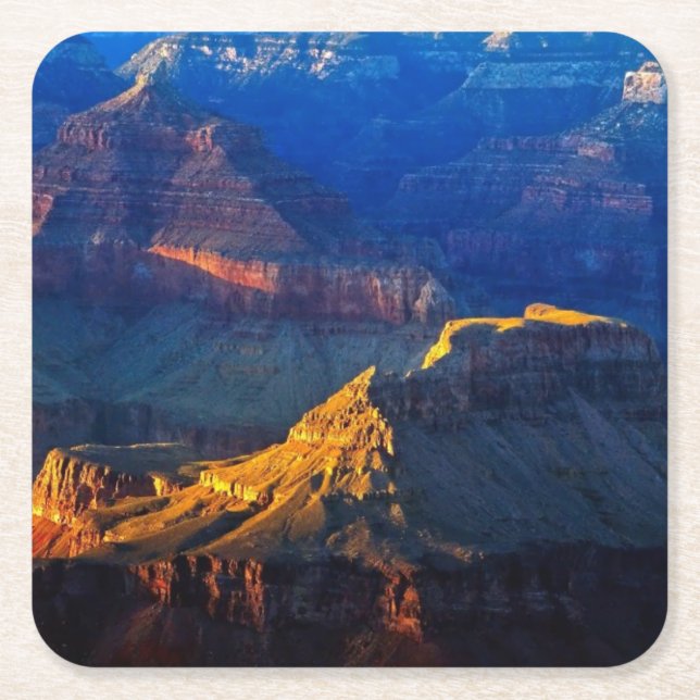 Grand Canyon South Rim Square Paper Coaster (Front)