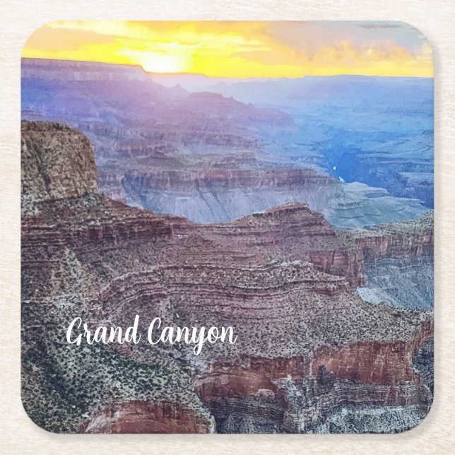 Grand canyon  square paper coaster (Front)