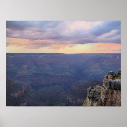 Grand Canyon sunset after storm Poster