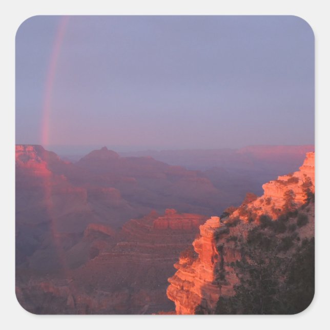 Grand Canyon Sunset Rainbow Square Sticker (Front)