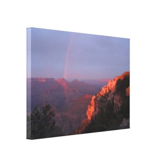 Grand Canyon Sunset Rainbow Wrapped Canvas