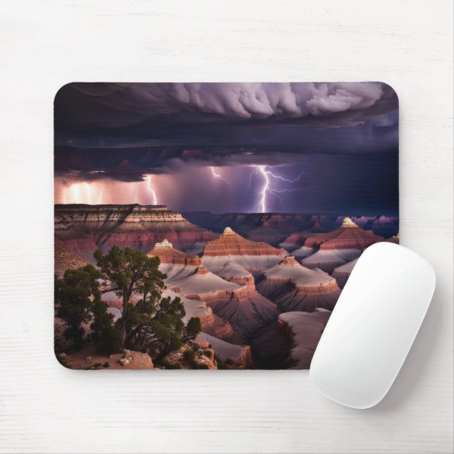 Grand Canyon Thunderstorm Mouse Pad (With Mouse)