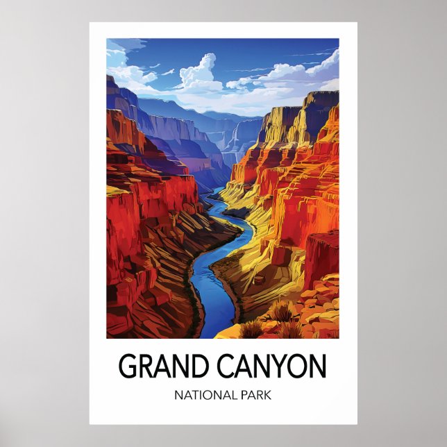 Grand Canyon Travel Poster National Park Art (Front)