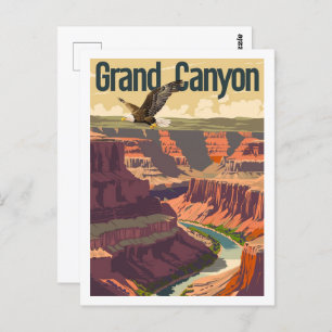 Grand Canyon USA Vintage Famous Travel Place Postcard