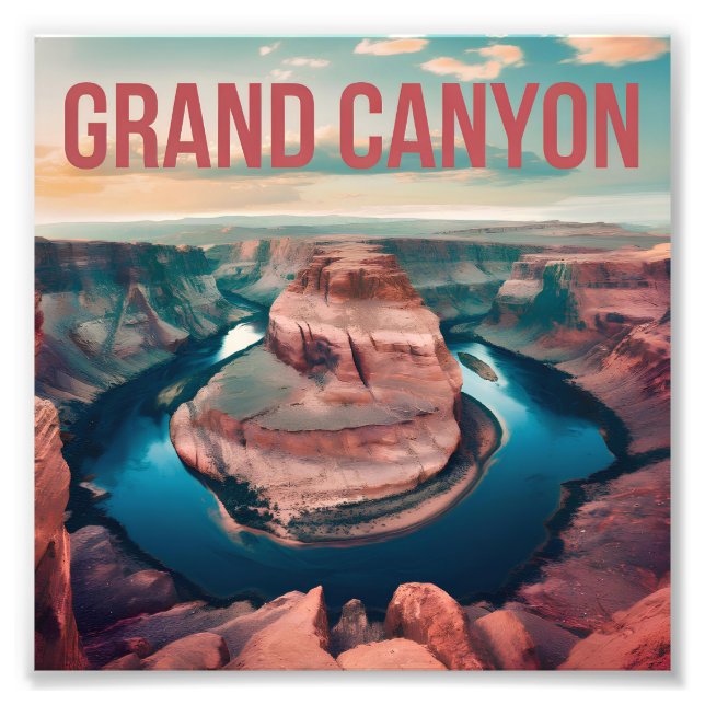 Grand Canyon USA vintage Photo Print (Front)