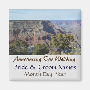 Grand Canyon View Wedding Save the Date Magnet