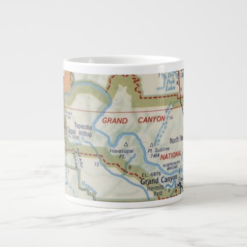 Grand Canyon Vintage Map Mug