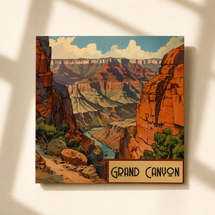 Grand Canyon Vintage Southwest Landscape Car Magnet