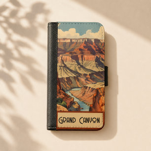Grand Canyon Vintage Southwest Landscape iPhone 8/7 Wallet Case