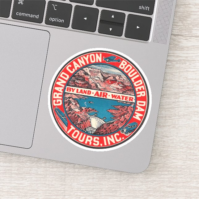 Grand Canyon vintage style travel Sticker (Detail)