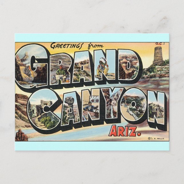 Grand Canyon Vintage Travel Postcard (Front)