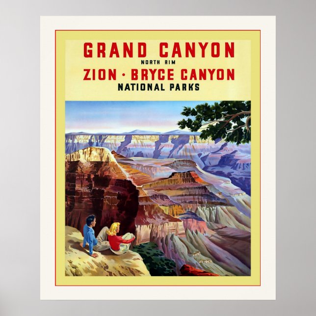 Grand Canyon  ~ Vintage Travel Poster (Front)
