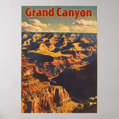 Grand Canyon Vintage Travel Poster