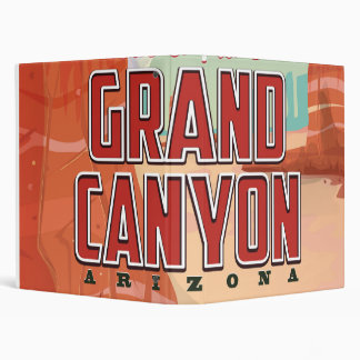 Grand Canyon vintage travel poster 3 Ring Binder