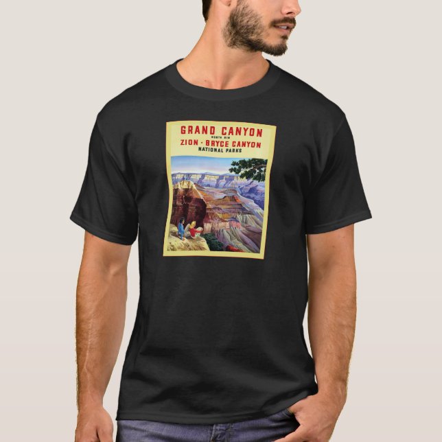 Grand Canyon  ~ Vintage Travel Poster T-Shirt (Front)