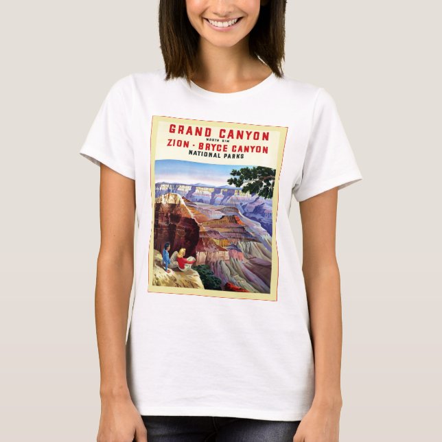 Grand Canyon  ~ Vintage Travel Poster T-Shirt (Front)