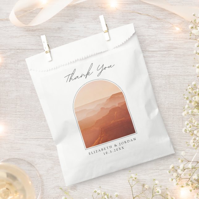 Grand Canyon Wedding Thank You Photo Favor Bag (Clipped)