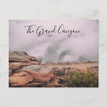 Grand Canyon West Rim Fog Covered Postcard by camcguire at Zazzle