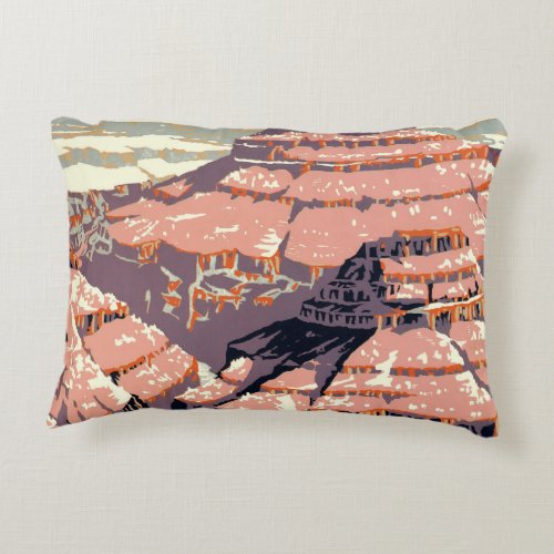 Grand Canyon Western Graphic Art American Accent Pillow