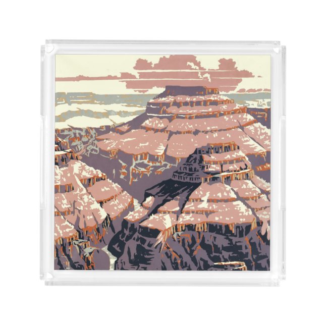 Grand Canyon Western Graphic Art American Acrylic Tray (Front)