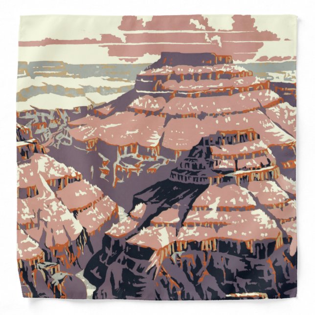 Grand Canyon Western Graphic Art American Bandana (Front)