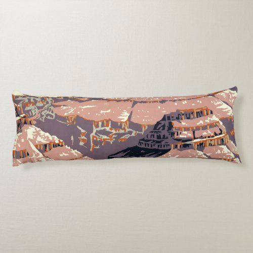 Grand Canyon Western Graphic Art American Body Pillow