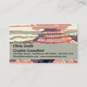 Grand Canyon Western Graphic Art American Business Card
